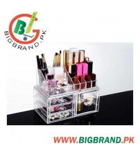 3 Small Drawers 1 Large Drawer Clear Acrylic Cosmetic Organizer